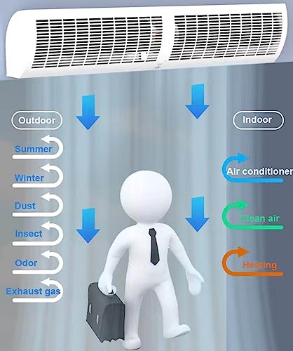 Wall Mounted Air Curtain Fan 90cm Remote Controlled 2 Speeds G273226