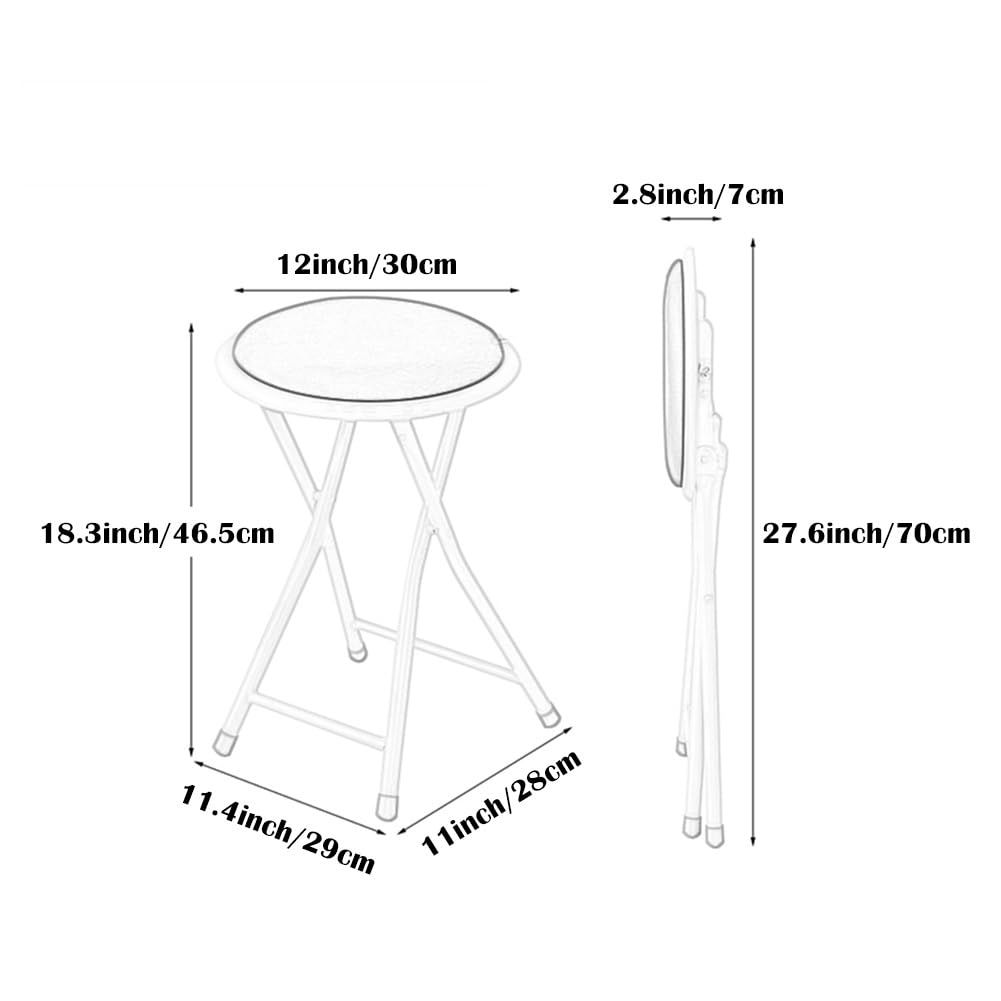 Portable Black Folding Bar Stool 18 Inch G6700