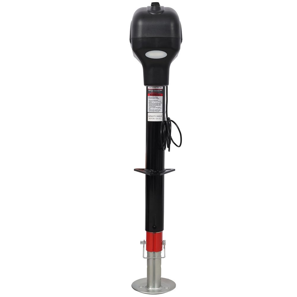 3500 lbs 12V Electric Trailer Jack with 18" Drop Leg F1501