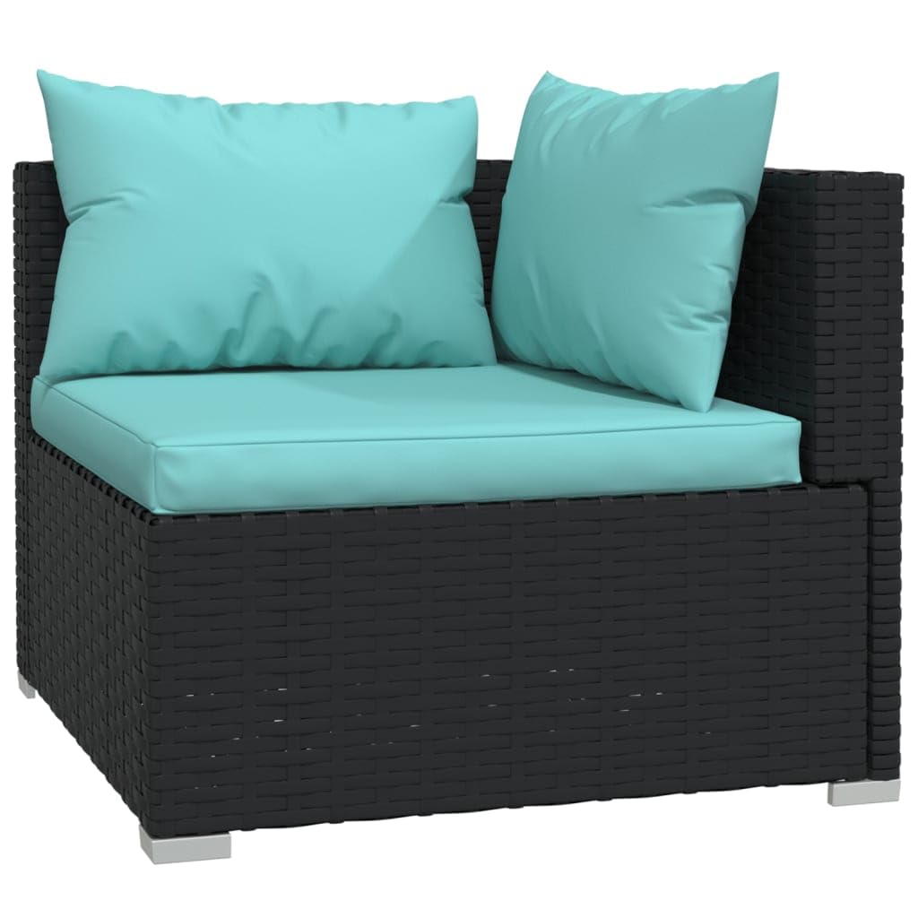 Black 13-Piece PE Rattan Outdoor Sectional Sofa B439