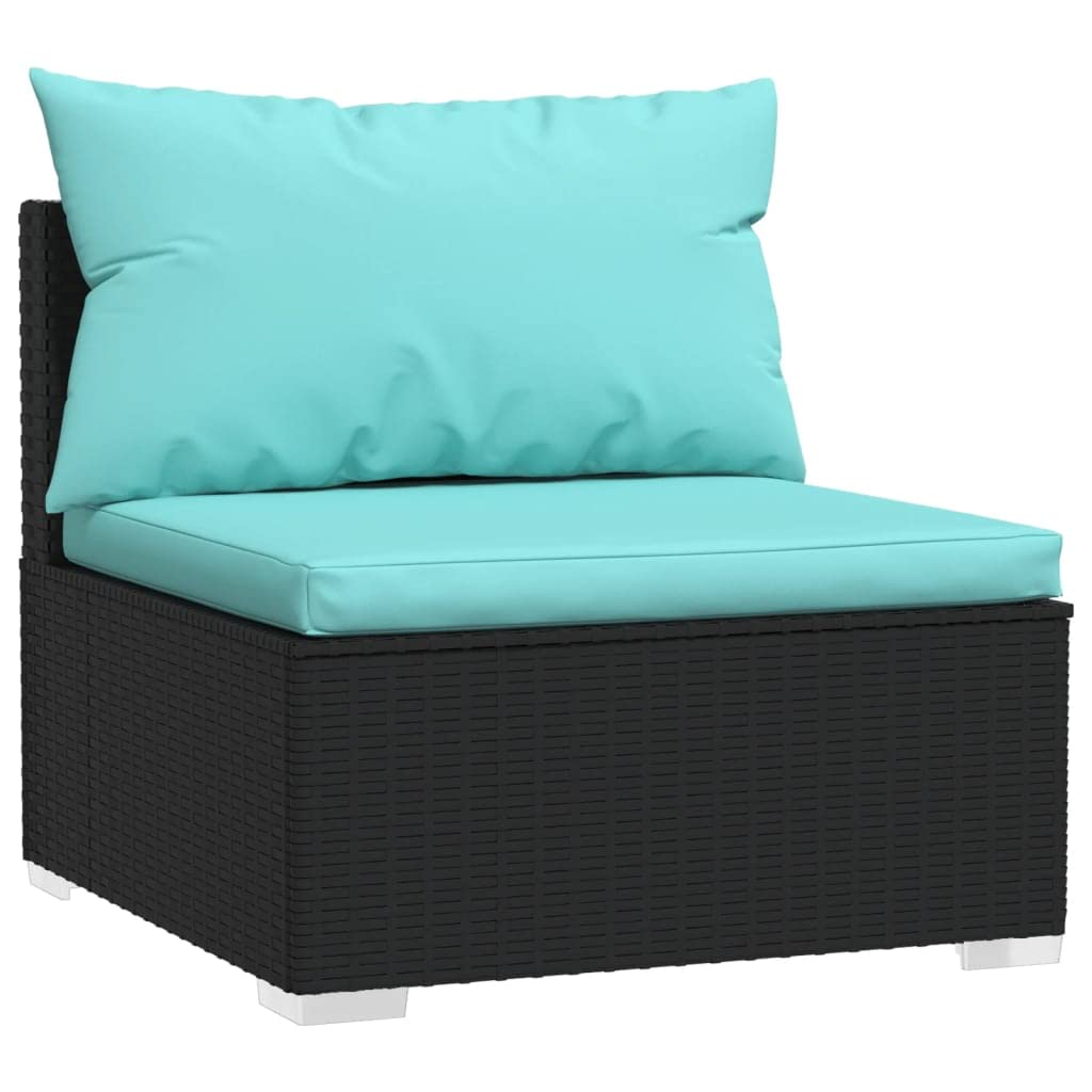 Black 13-Piece PE Rattan Outdoor Sectional Sofa B439