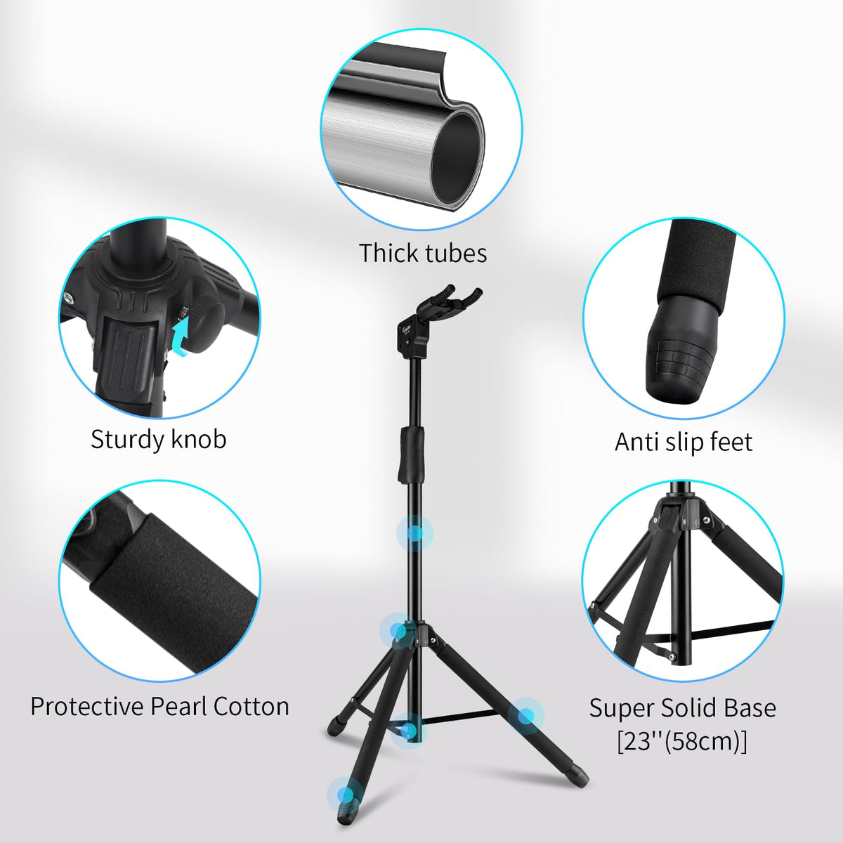 Heavy Duty Adjustable Foldable Guitar Stand Q560