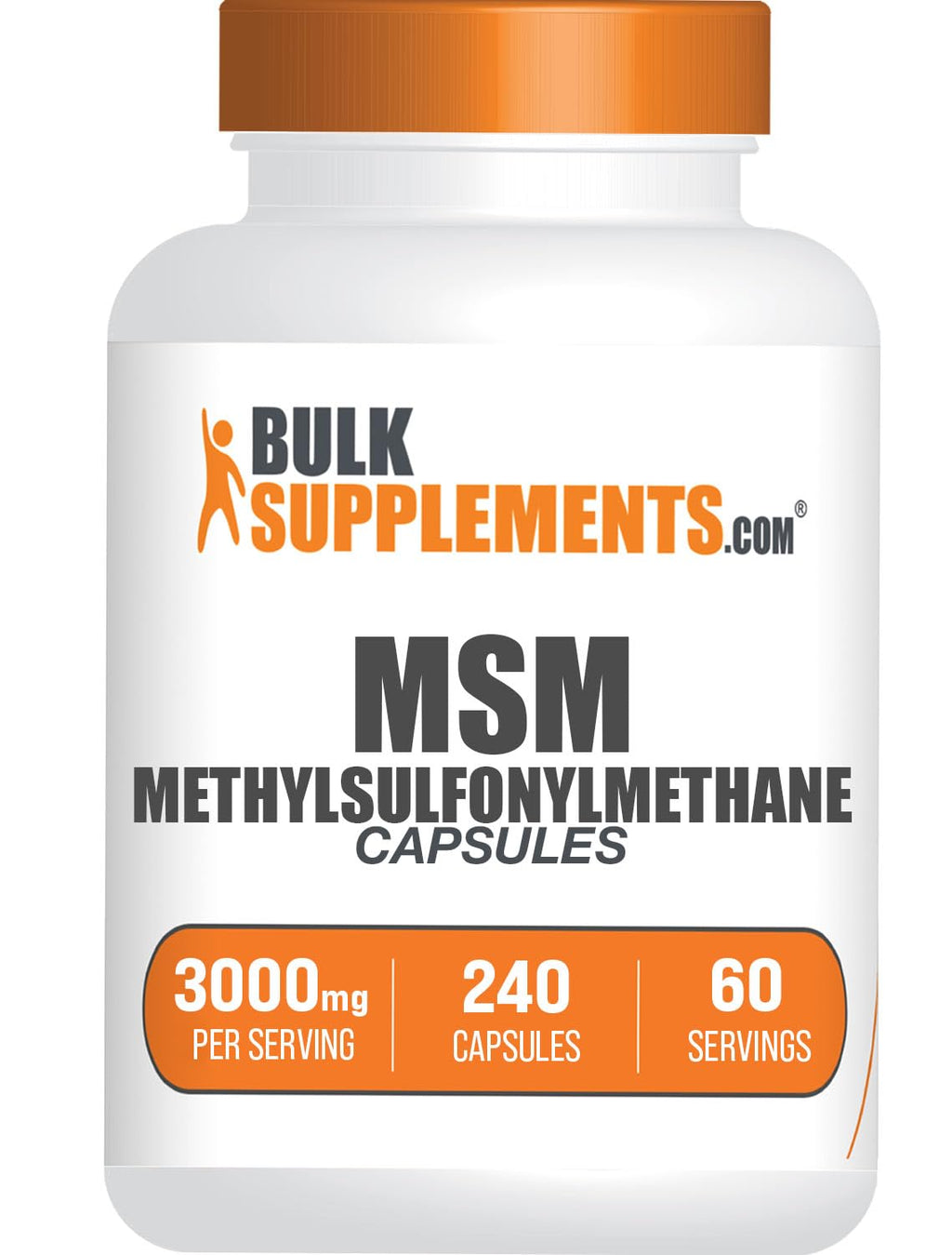 MSM 3000mg Gluten Free Capsules 240 Count D656