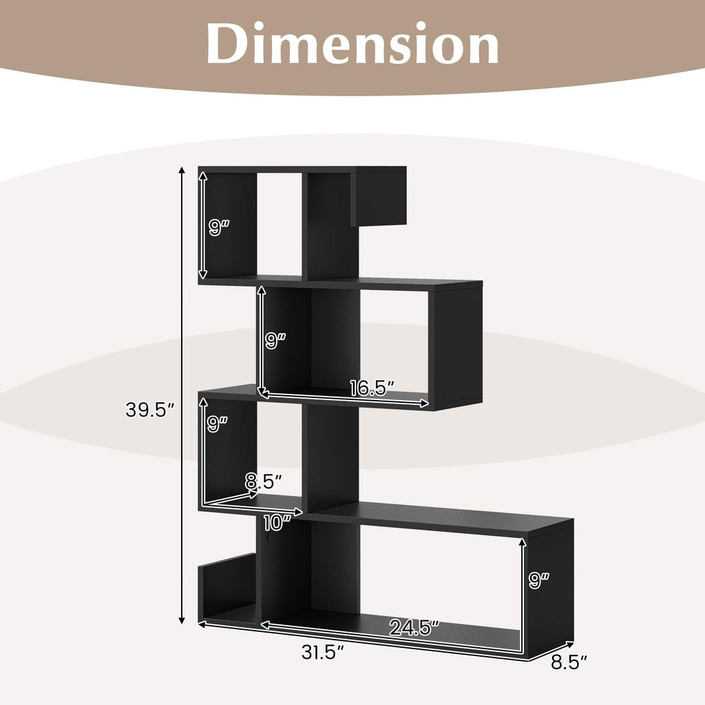 5-Tier Geometric Bookshelf E850