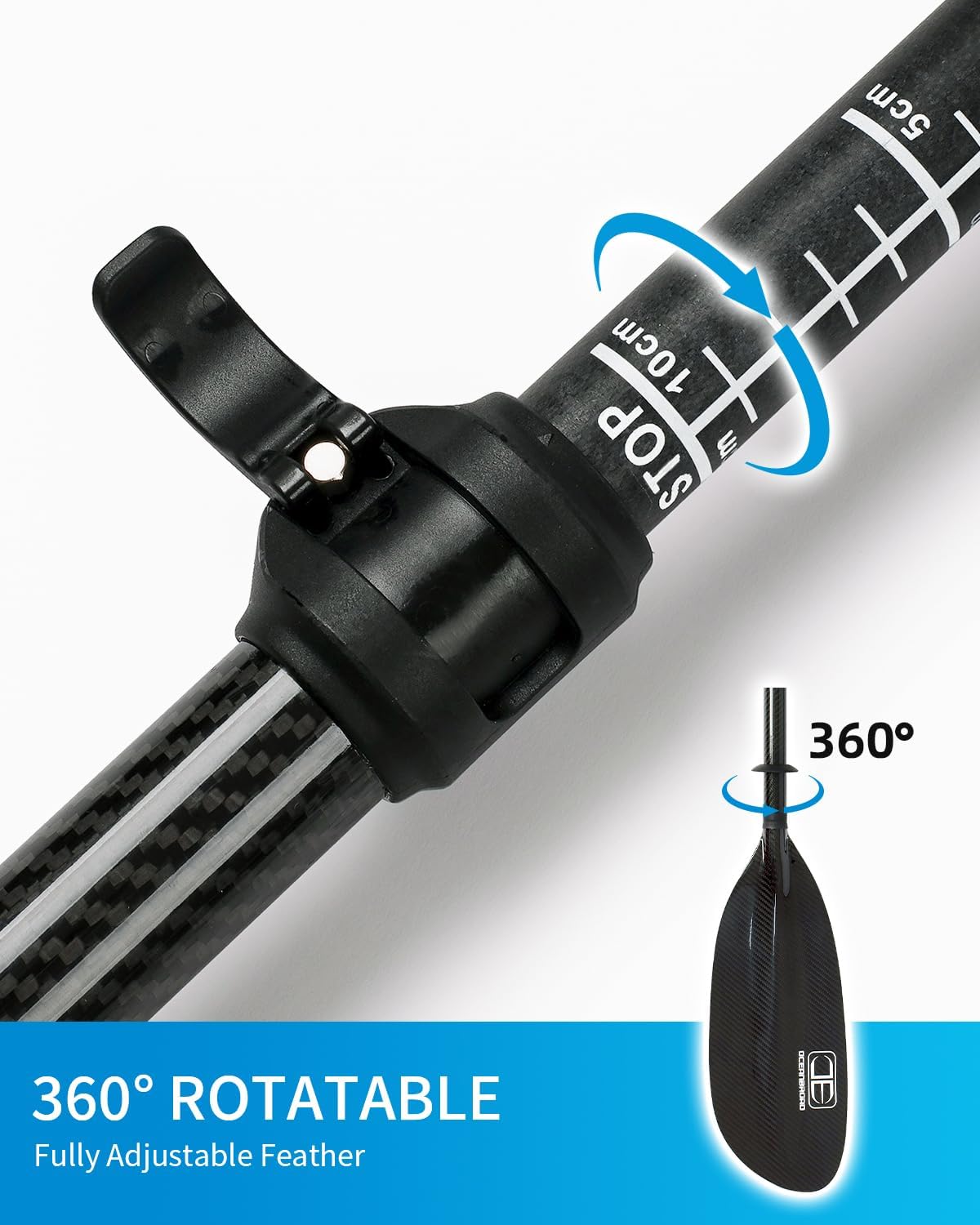 Full Carbon Fiber Adjustable Kayak Paddle Q5407