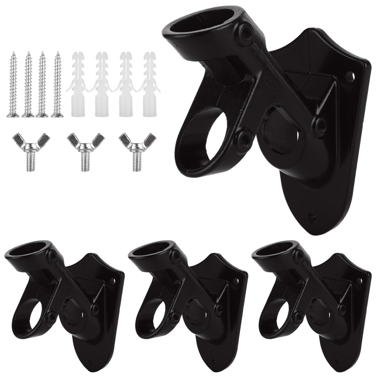4 Pack Aluminum Flag Pole Holder Brackets 1 inch V958165