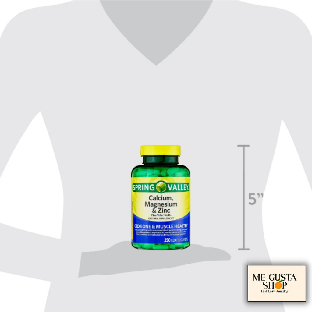 Calcium Magnesium Zinc Plus Vitamin D3 Caplets 500 Count E4245