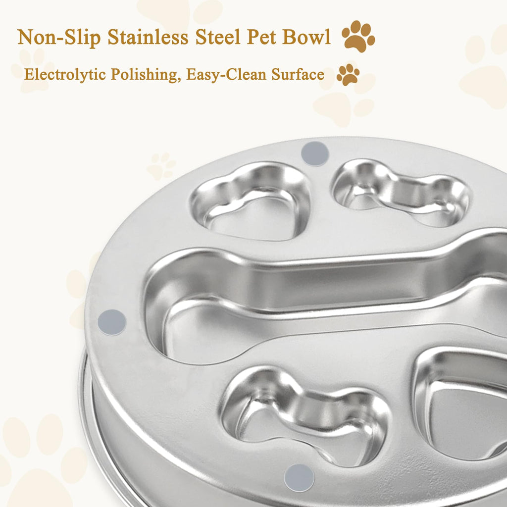 Stainless Steel Slow Feeder Dog Bowls F799