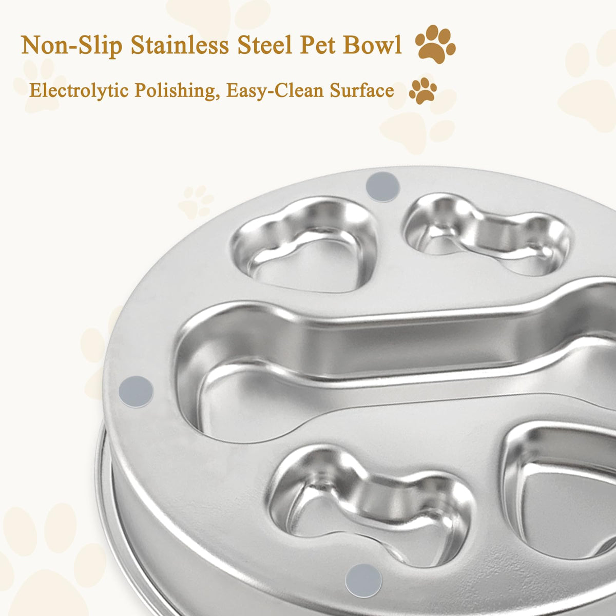 Stainless Steel Slow Feeder Dog Bowls F799