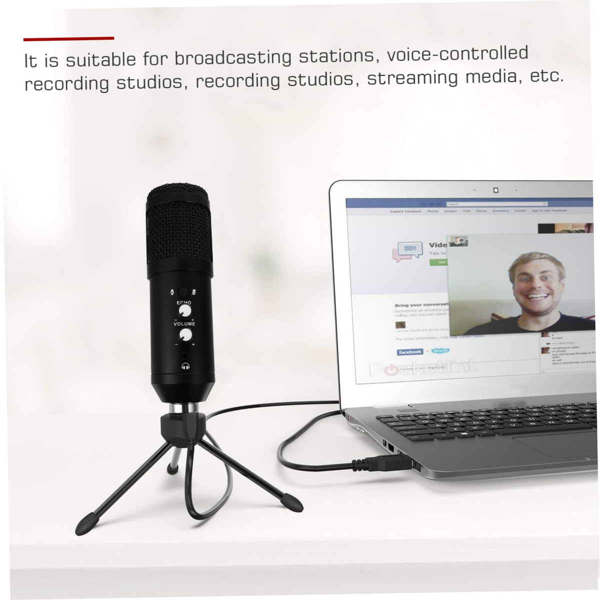 USB Condenser Microphone with Tripod Stand and USB Cable C76213