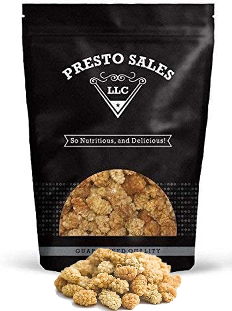 Sun Dried White Mulberries 5 lbs. Resealable Pouch Z21467