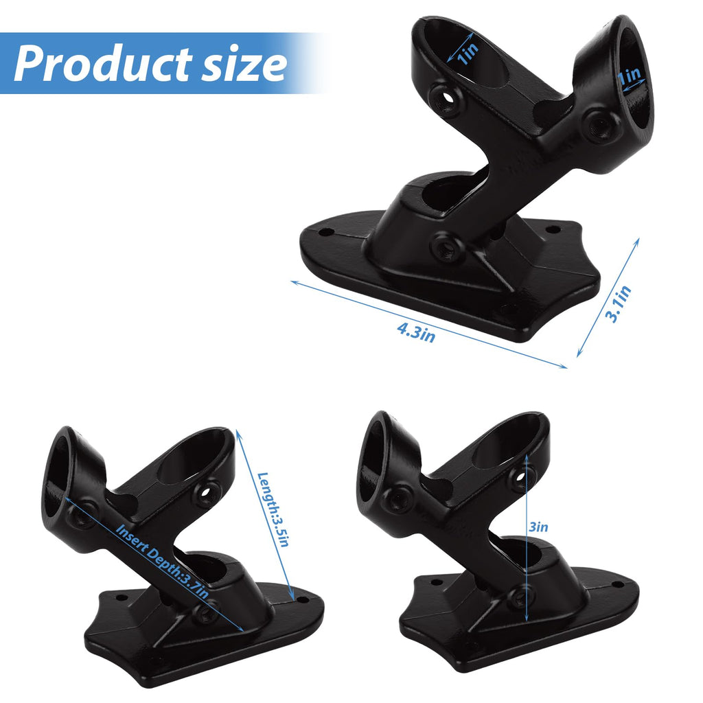 4 Pack Aluminum Flag Pole Holder Brackets 1 inch V958165