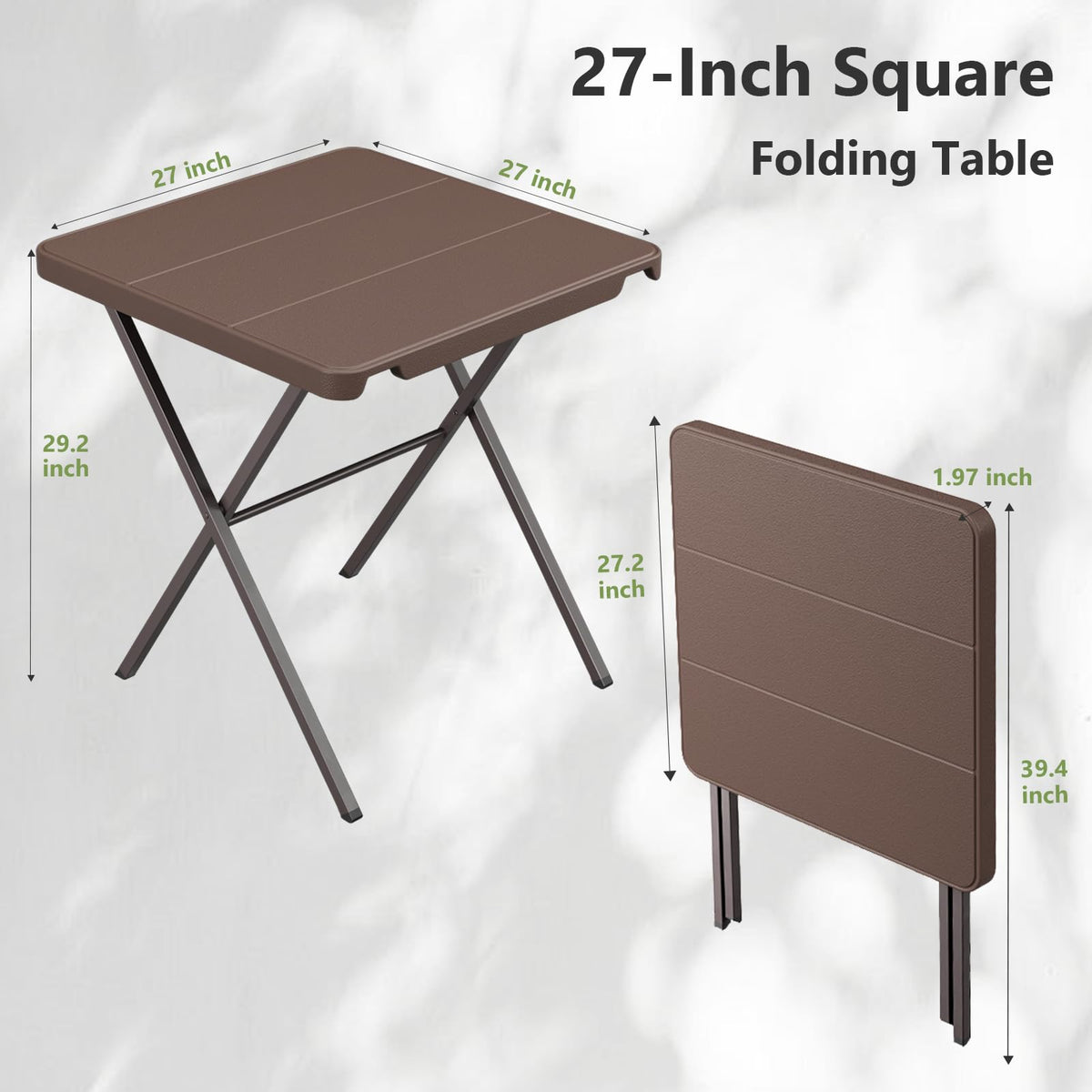27 Inch Square Folding Table C622