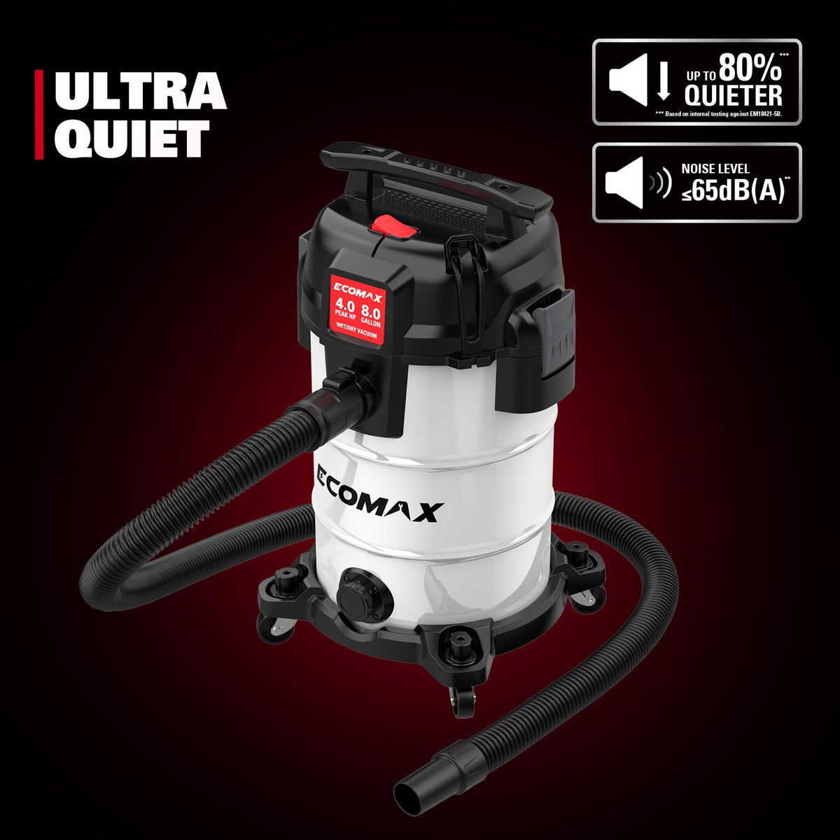 8 Gallon Stainless Steel Wet and Dry Shop Vacuum I167