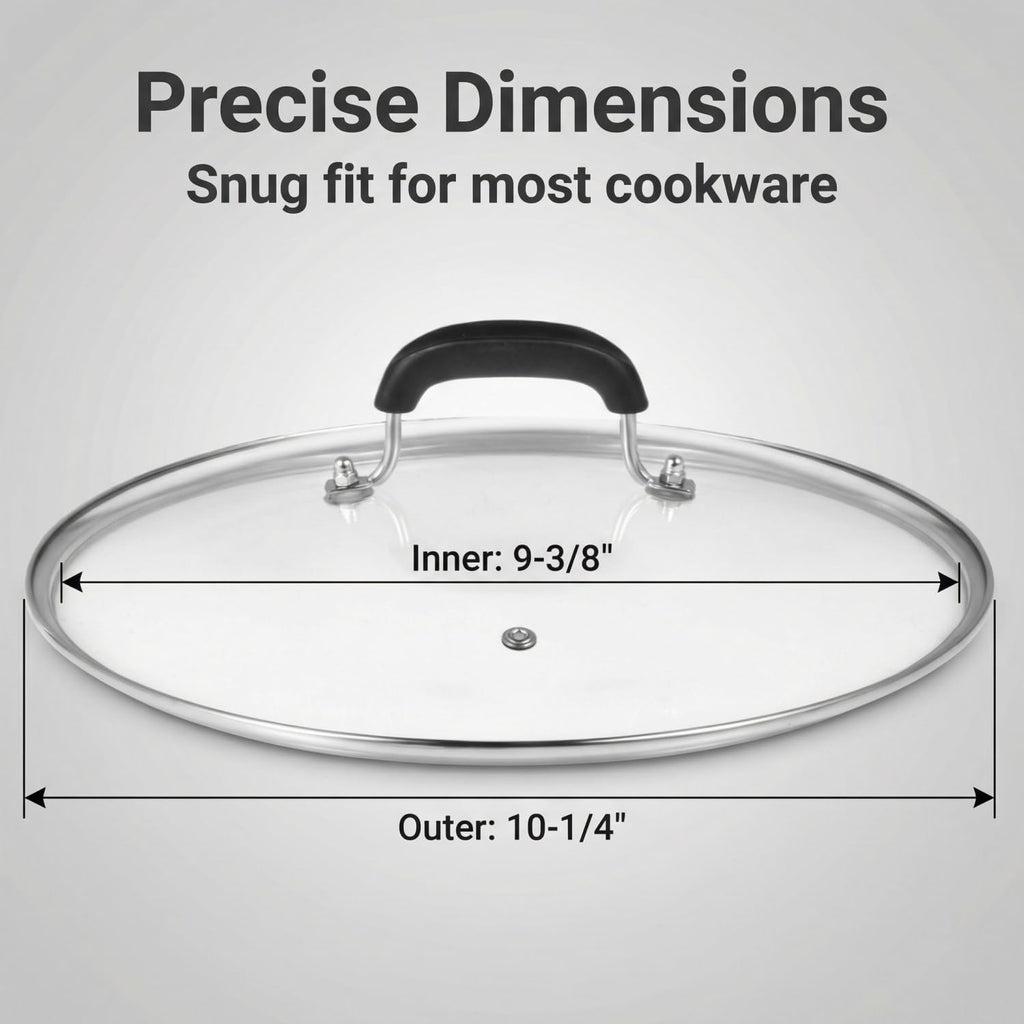 10-1/4 Inch Tempered Glass Lid with Steam Hole D79694