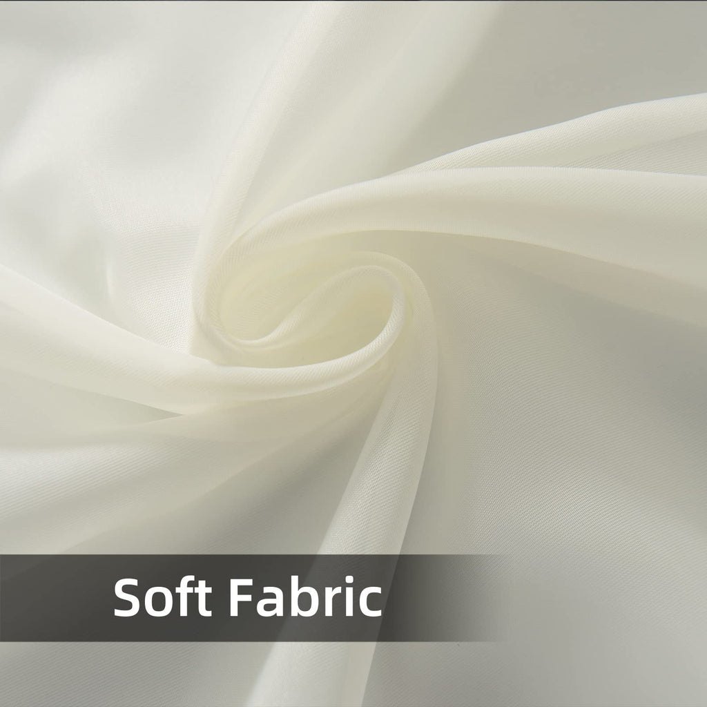 Solid Sheer Rod Pocket Curtain 2 Panels 52 Inch Width 84 Inch Long T935551
