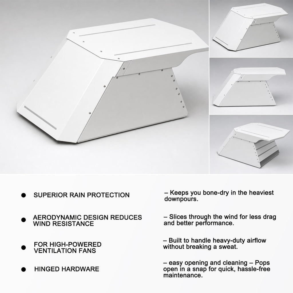 RV Roof Vent Cover, Metal, Rainproof, Universal Fit T586