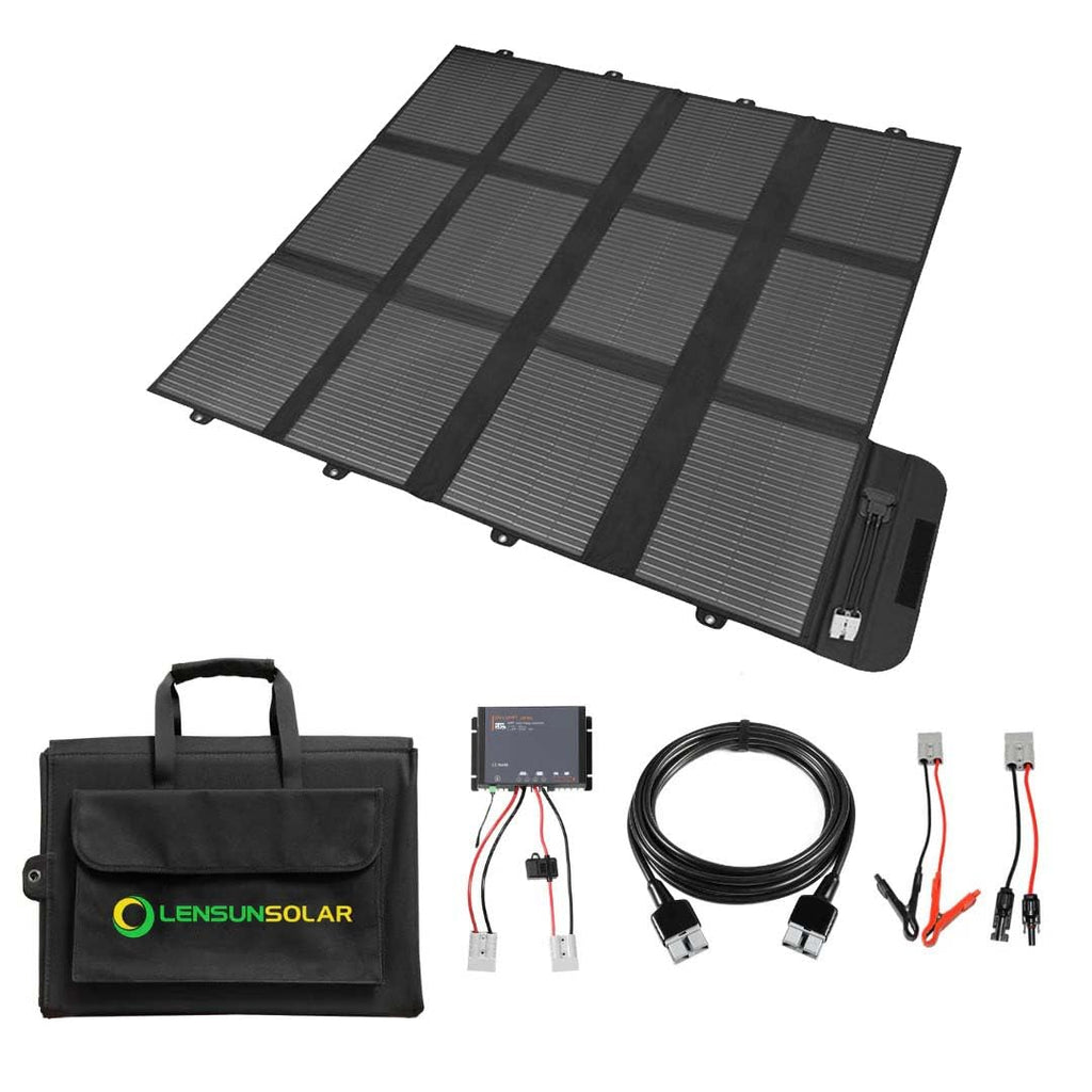 300W 12V Portable Solar Panel Blanket with 20A MPPT Charger Controller B76956