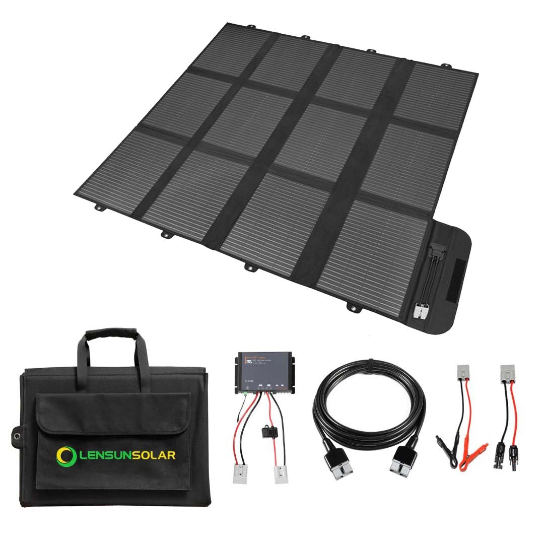 300W 12V Portable Solar Panel Blanket with 20A MPPT Charger Controller B76956