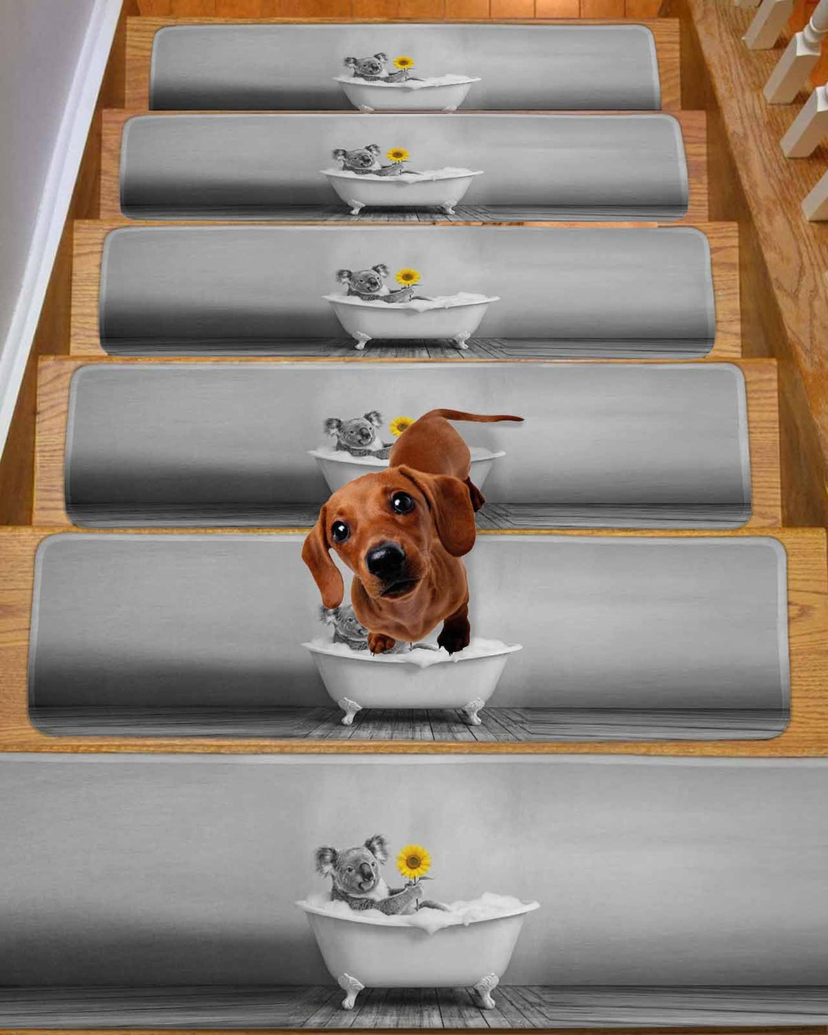 Non Slip Indoor Stair Treads 4 Pcs 8 x 30 Inch T90804