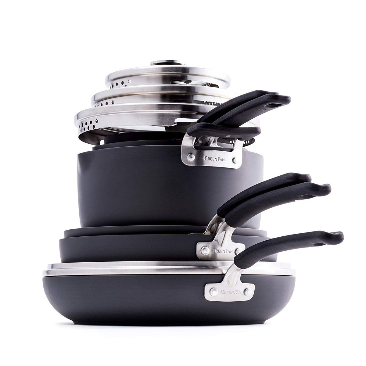11 Piece Black Ceramic Nonstick Cookware Set L15772