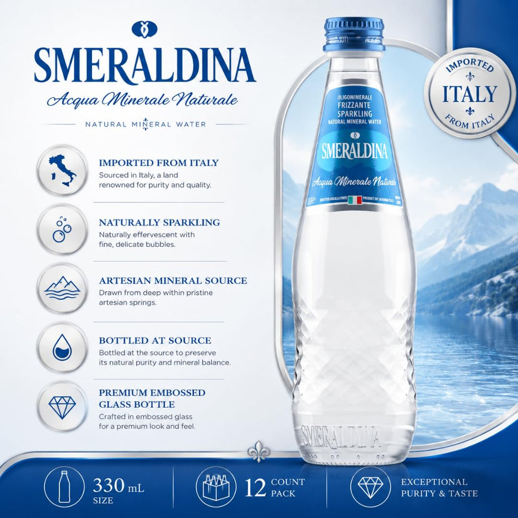 Sparkling Natural Mineral Water 11.2 fl oz Pack of 12 V417