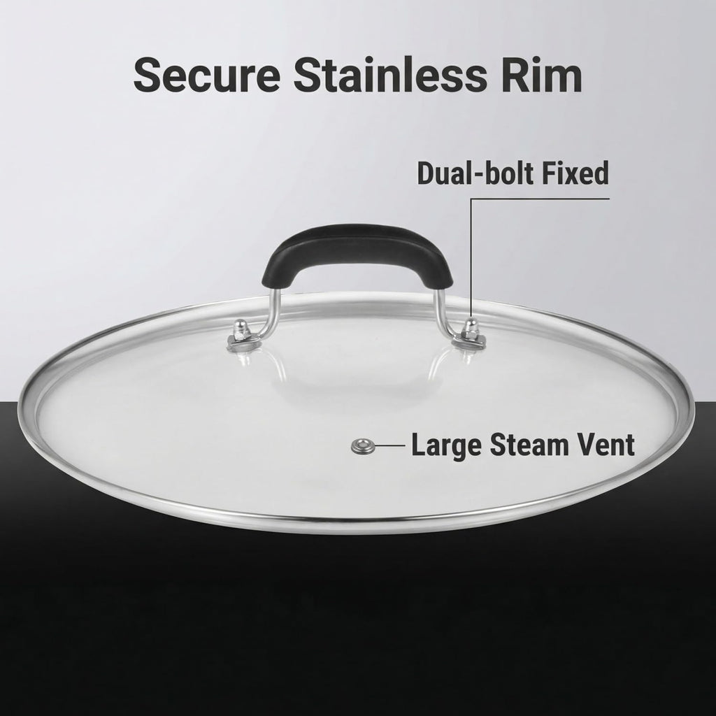 10-1/4 Inch Tempered Glass Lid with Steam Hole D79694