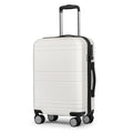 White 20 Inch Hardshell Carry On Luggage L37483