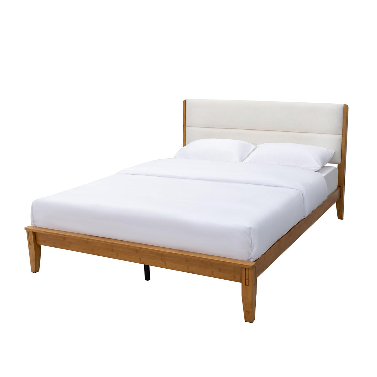 Solid Bamboo Queen Size Bed Frame with Headboard T88633