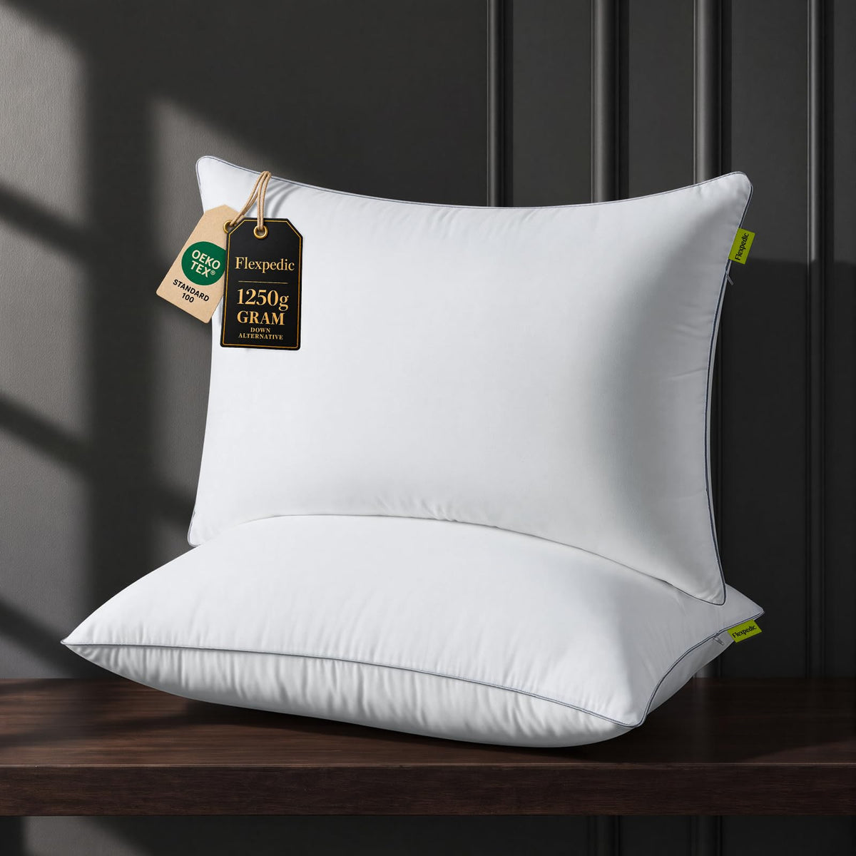 King Size Set of 2 Firm Bed Pillows R20435