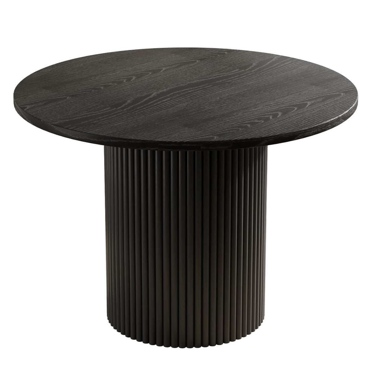 41.7" Round Black Wood Dining Table W4553