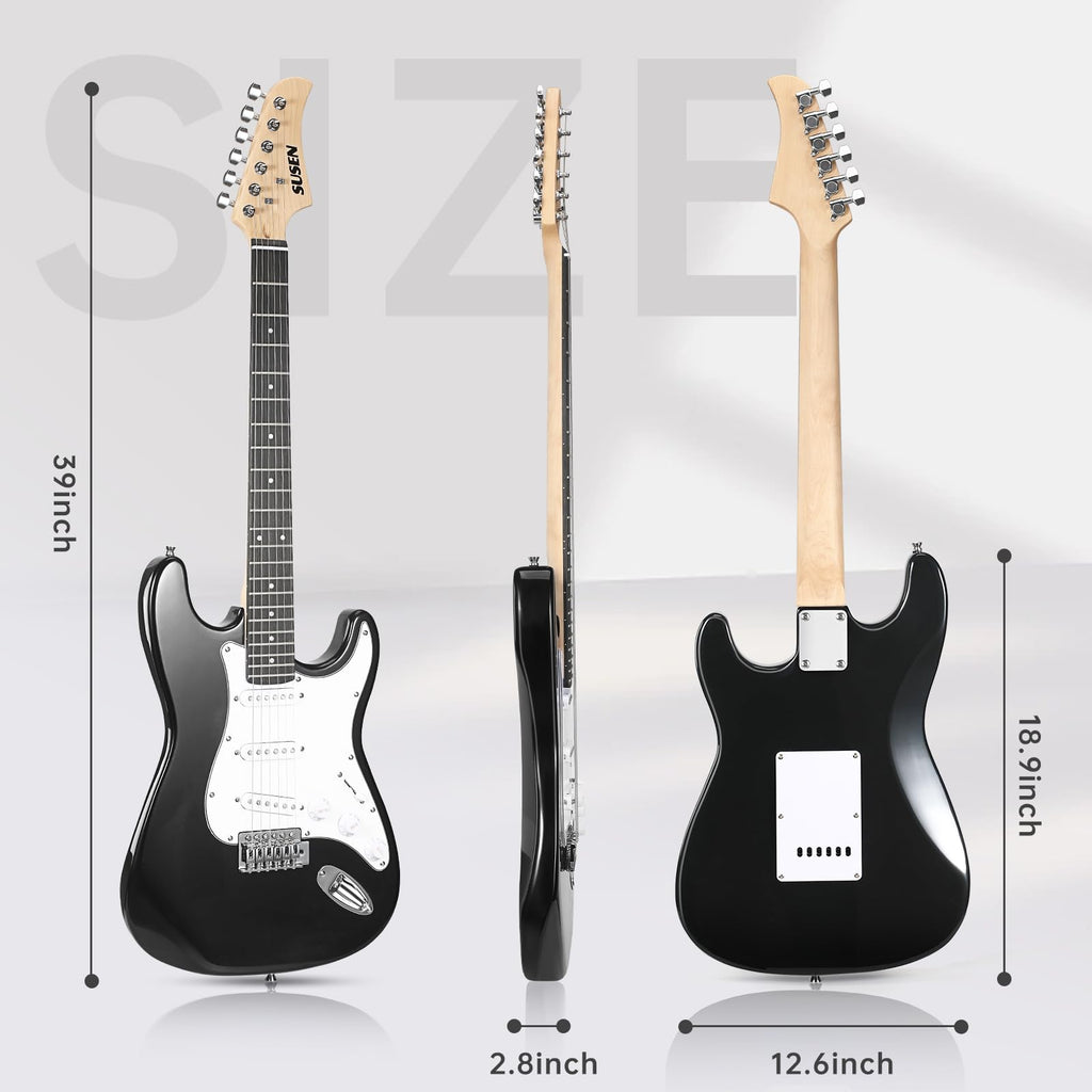 39 Inch Solid Full-size Electric Guitar with Amplifier Bag K64084