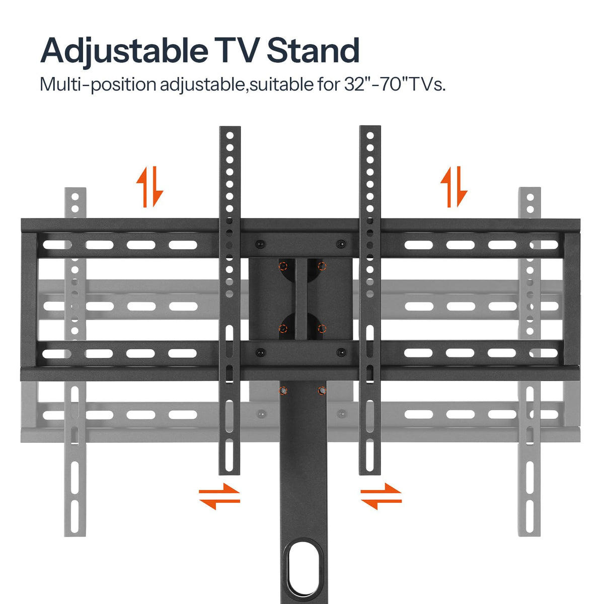 Rustic Brown 3-Tier TV Stand with Swivel Mount and Power Outlet I3707