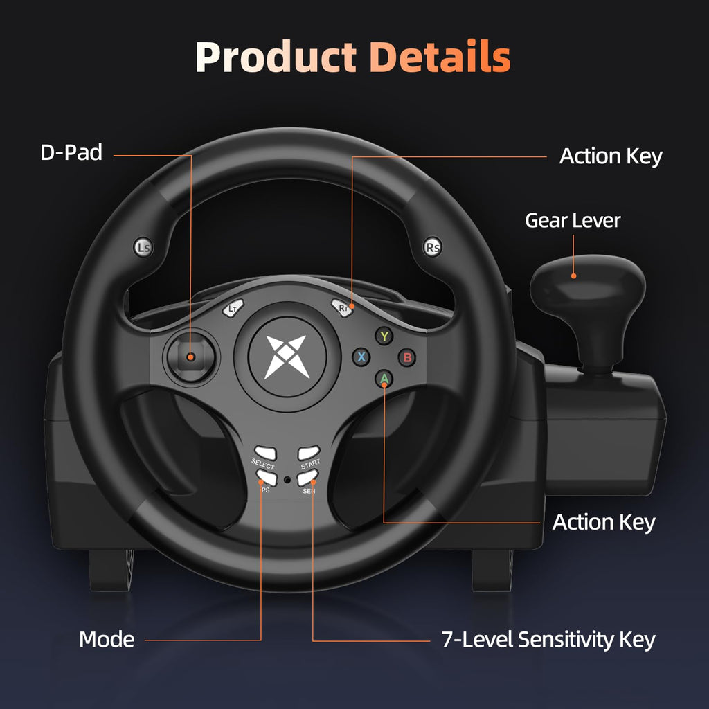Gaming Steering Wheel with Pedals E510687