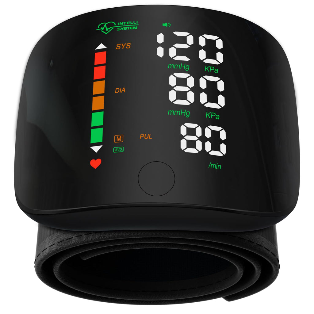 Wrist Blood Pressure Monitor Led Display Black P184