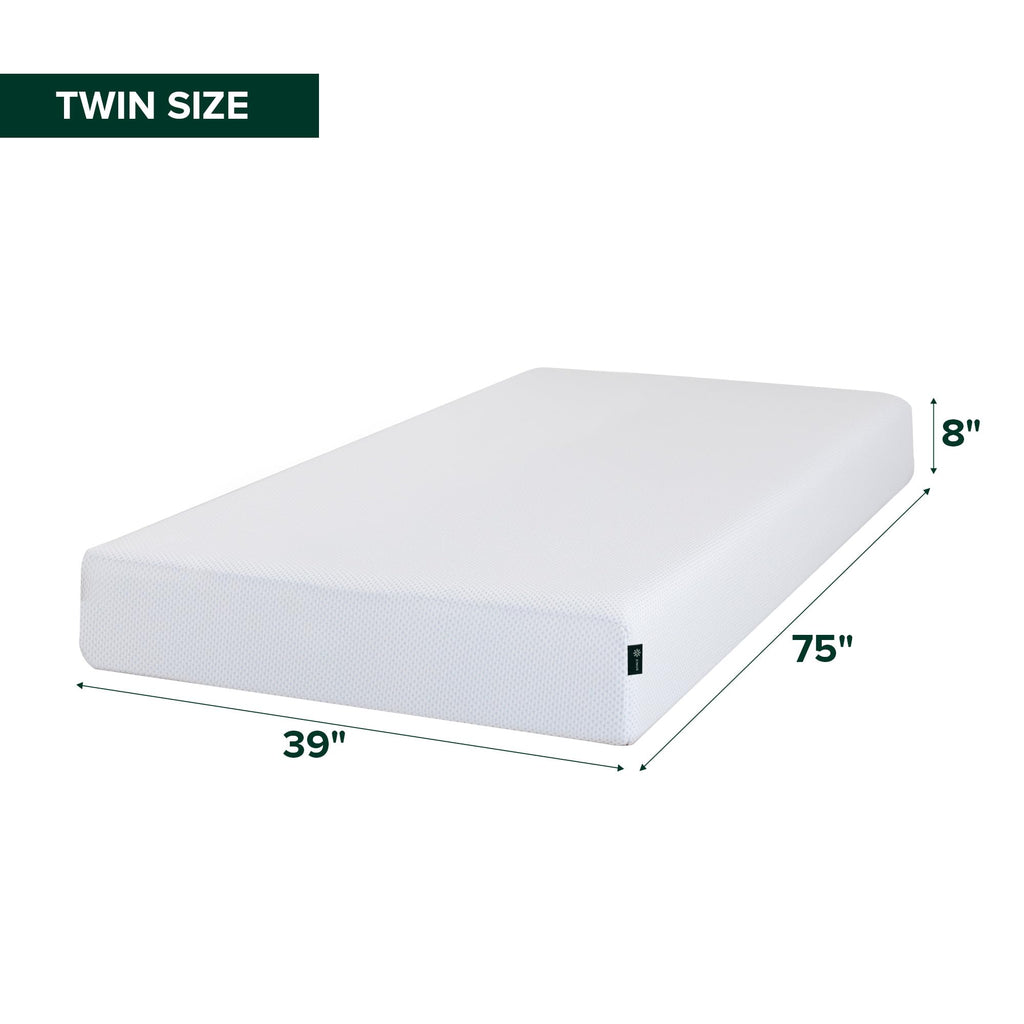 8 Inch Green Tea Cooling Gel Memory Foam Mattress Twin X597