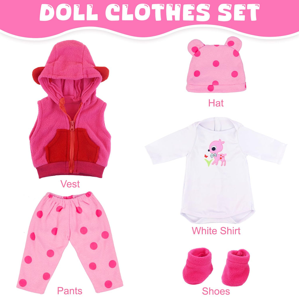 5 Pcs Baby Doll Clothes Set K8313