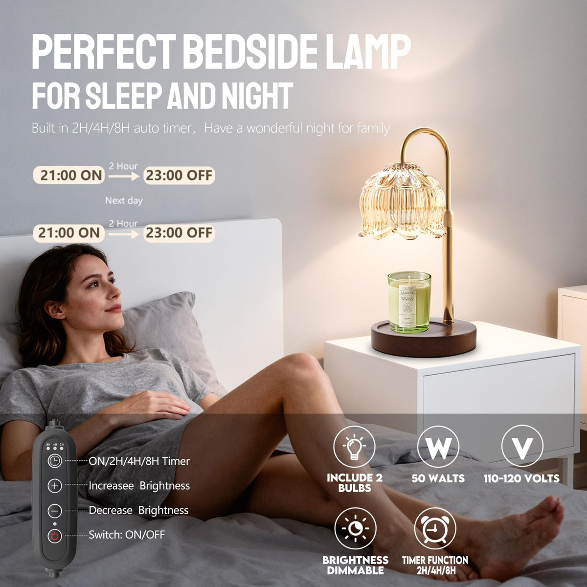 Candle Warmer Lamp with 2 Bulbs O50582