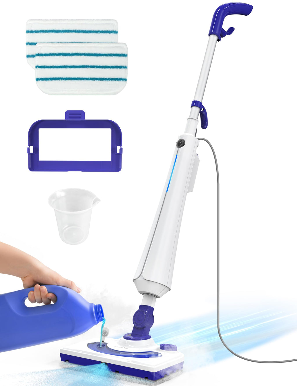 1300W Steam Mop Cleaner with 2 Washable Pads A9863