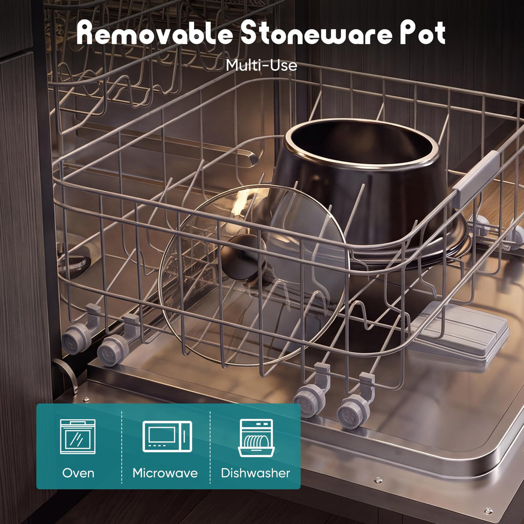 8 Quart Programmable Ceramic Nonstick Slow Cooker V498223