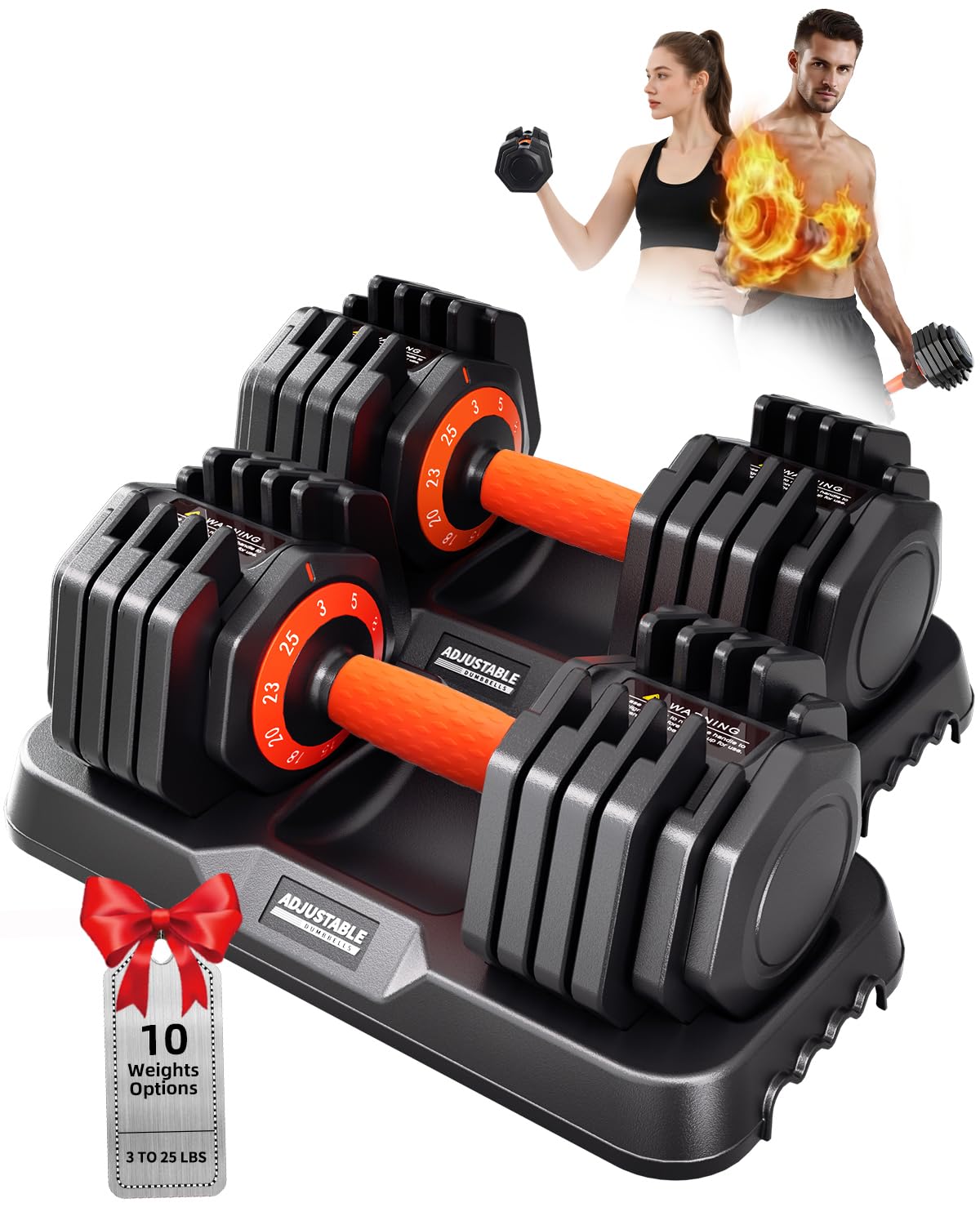 Adjustable Dumbbell Set 25lb/50lb F918109
