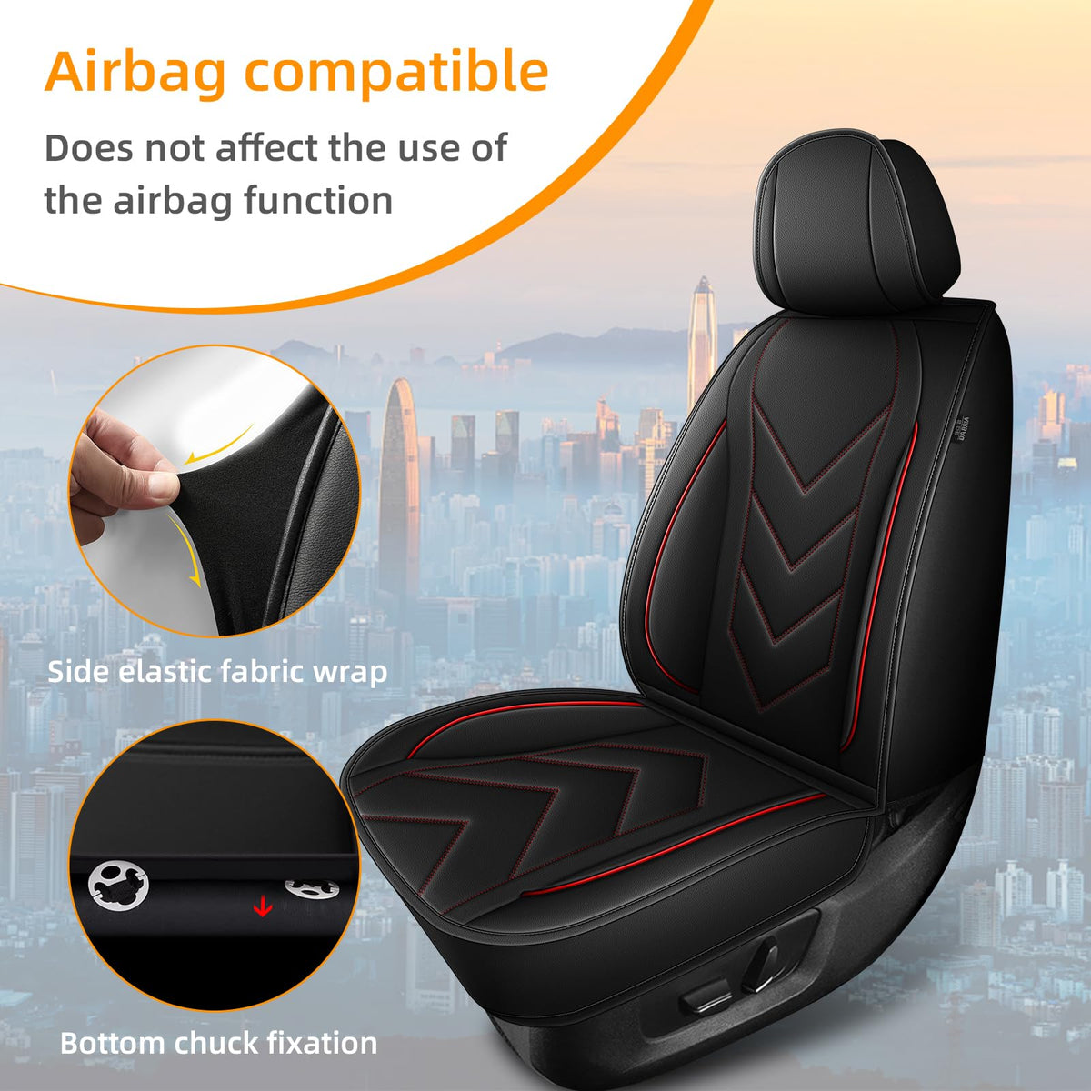 Waterproof Leather Full Set Car Seat Covers D74184