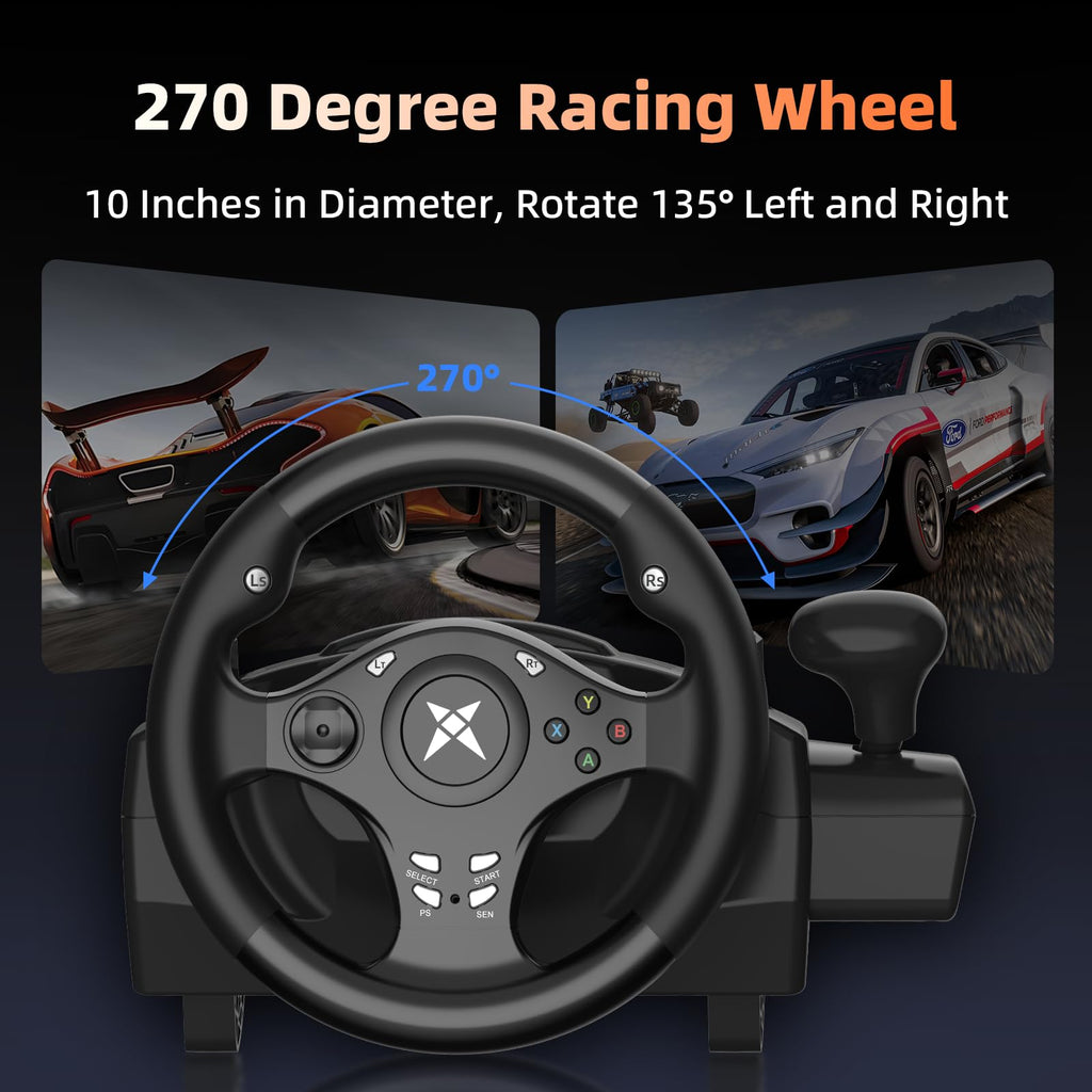 Gaming Steering Wheel with Pedals E510687