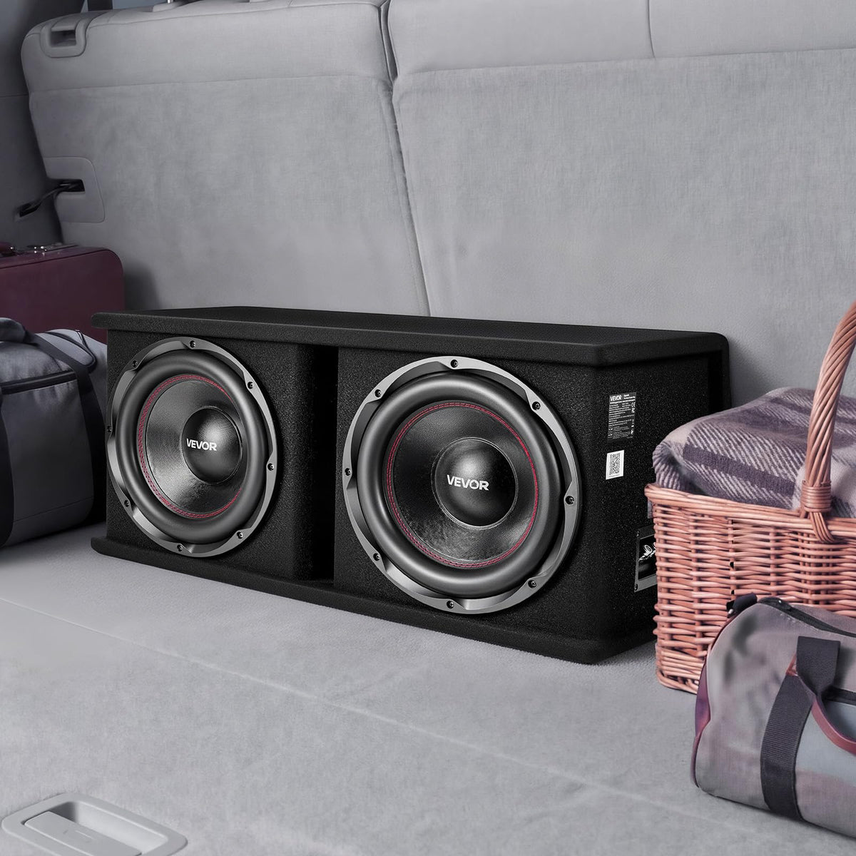 Dual 12" Enclosed Powered Subwoofer with Amplifier N95725