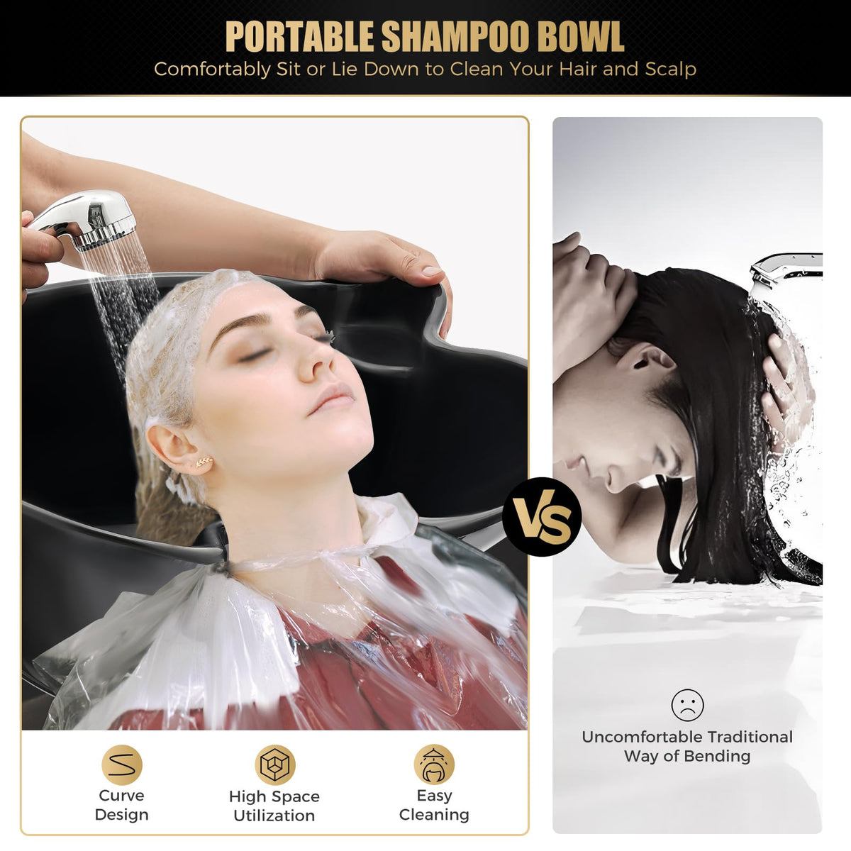 Portable Shampoo Basin with 2 Buckets E469