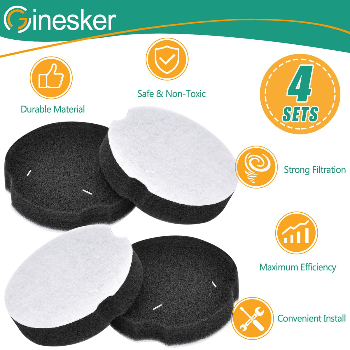 4 Pack Replacement Filters for Upright Vacuum Cleaner S6931