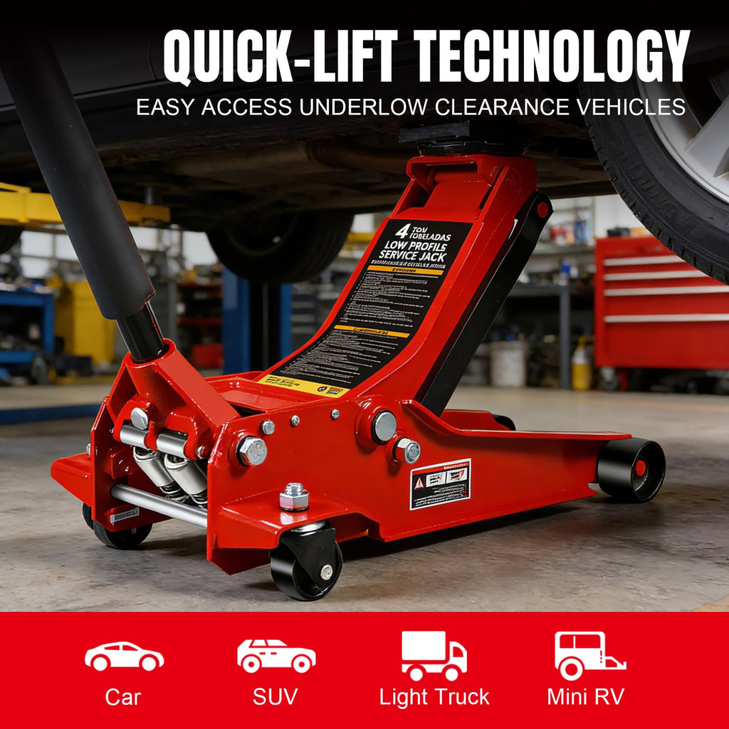 4 Ton Hydraulic Low Profile Floor Jack E766