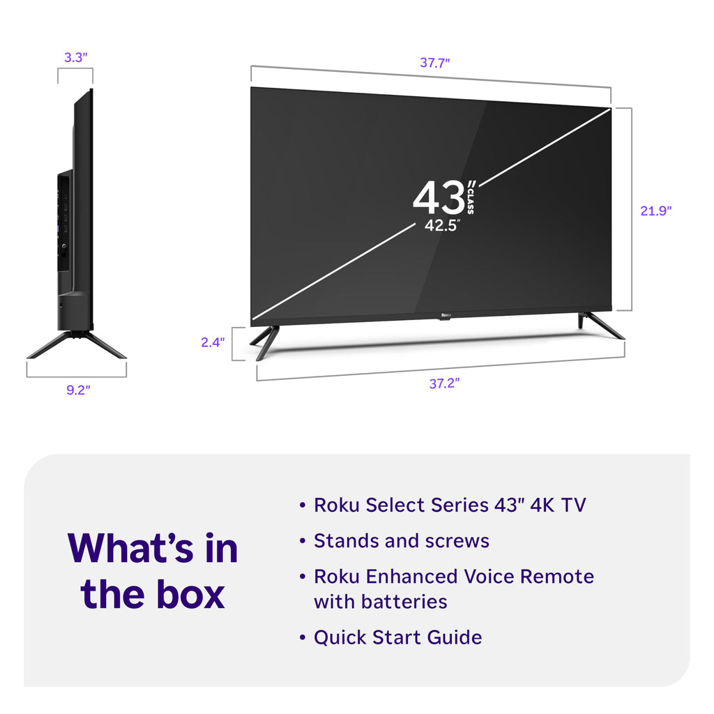 43-Inch 4K HDR LED Smart TV T848568