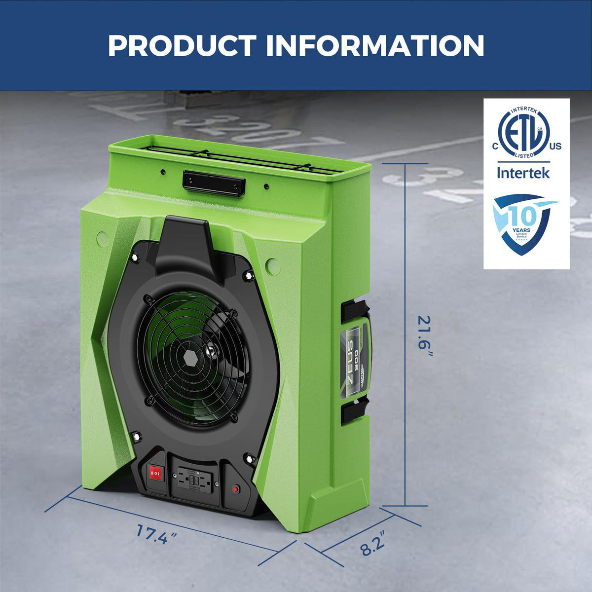 900 CFM Low Profile Floor Dryer Fan M762196