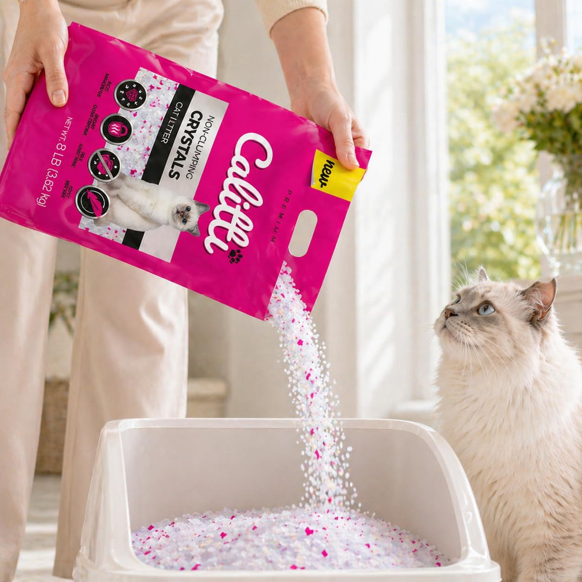 Unscented Dust Free Silica Gel Cat Litter 8 lb Bag L611